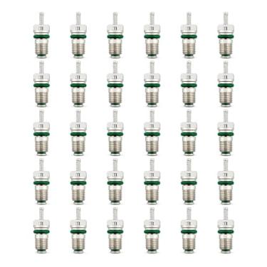 Imagem de 30 peças padrão JRA A/C Schrader válvula núcleo adequado para veículos estrangeiros e domésticos substituir MT0059 59347 15-75234, anel de vedação verde