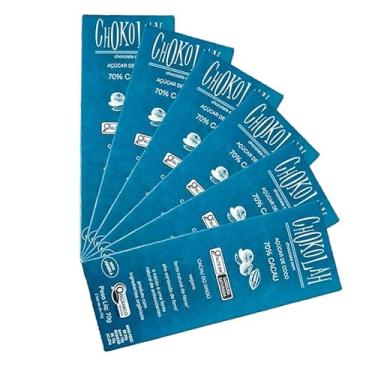 Imagem de Kit 6X: Chocolate 70% Cacau com Açúcar de Coco Orgânico CHoKolaH 80g