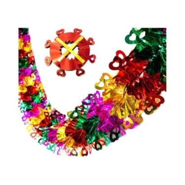 Imagem de Natal Foil Guirlanda, Extra Longo, Teto Pendurado Tinsel, Xmas Home De