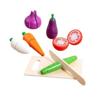 Imagem de Conjunto De Brinquedos De Cozinha De Madeira Para Crianças, Jogo Educa