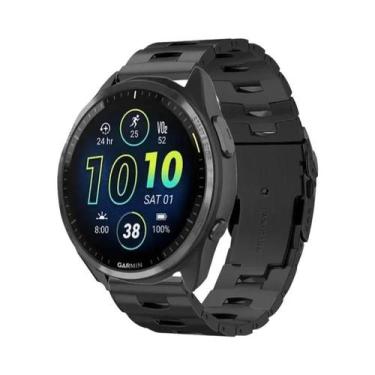 Imagem de Pulseira De Metal De Titânio De 22mm Para Garmin Forerunner 570 970 96