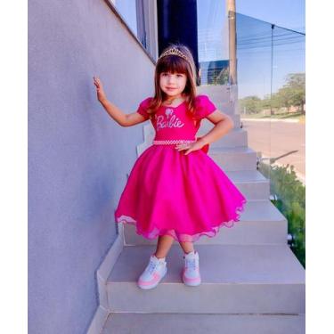 Imagem de Vestido Tematico Mimadine Barbie Pink Glitter, Pink, 12