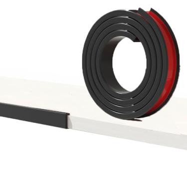 Imagem de LLXYZJR Faixa autoadesiva de borda de borda em forma de U de 16 m, protetor de borda de borda de canal em U adequado para 5-50 mm (tamanho: U 45 mm), cor: preta)