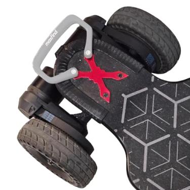 Imagem de Maxfind Alça de skate – Pega ergonômica e confortável para longboards e e-boards elétricos, fácil de instalar e leve, design de alumínio impermeável e durável (prata)