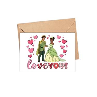 Imagem de ZhangDuy Cartão de amor de casal de casamento real verde - cartão romântico de dia dos namorados - presente de romance de conto de fadas para marido, esposa, namorada, namorado, lembrança de noivado