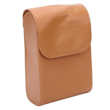 Imagem de Tbest Caixa de Telêmetro, Bolsa Protetora de Couro PU Com Fivela, Fecho Magnético, para a Maioria Dos Telêmetros, Dispositivo de Proteção contra Choques e Quedas, Ideal para o Percurso (Castanho