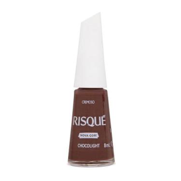 Imagem de Esmalte Risqué Marrom Cremoso Chocolight 8ml, 8ML, Marrom