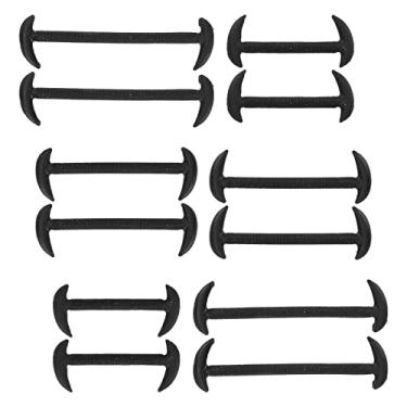 Imagem de Cryfokt Cadarços de Silicone Sem Amarração, Elásticos à Prova D'água, 12 Peças para Caminhar ou Correr, Fáceis de Limpar e Colocar, Adequados para a Maioria Dos Sapatos do Mercado