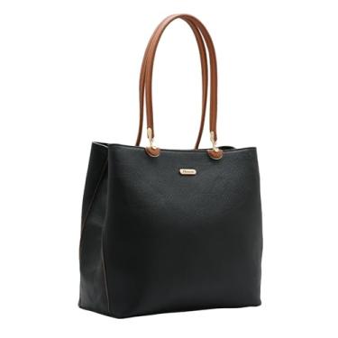 Imagem de Bolsa Estruturada Chenson - Atemporal - 3 Divisórias - 3 Bolsos - Antifurto - Alça de Mão - Preto - 3485121