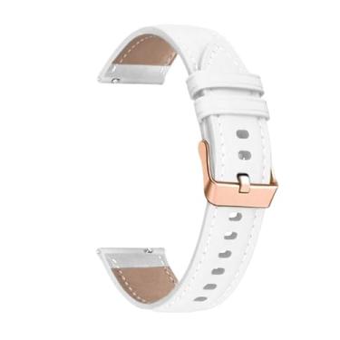 Imagem de TIOYW Pulseira de relógio inteligente de 20 mm para Huawei Watch GT3 GT 3 Pro Correa de 43 mm GT 2 GT2 42 mm pulseira de couro (branca)