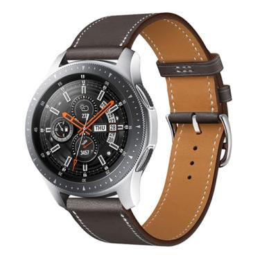 Imagem de FULNES Pulseira de couro esportiva para Huawei Watch 3/4Pro/5 para Huawei Watch GT 46 mm/GT2E/GT3 de 46 mm, acessórios de substituição, 22mm, Ágata