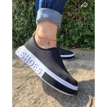 Imagem de Tenis Meia Feminino Calce Facil Shoes Sola Alta - Annabê Calçados, Pre