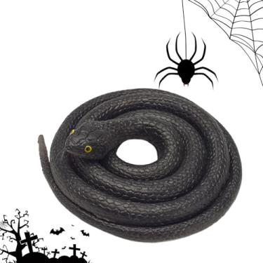 Imagem de Cobras Falsas,Cobra Simulação de 31,5 polegadas - Brinquedo de pegadinha para truque de piada da Mentira Festa de Halloween, Brinquedos complicados Adereços de pegadinha