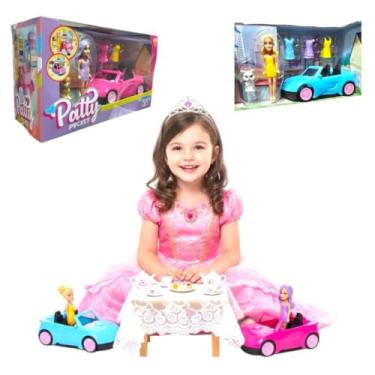 Imagem de Boneca Patty com Carro Conversível e Acessórios | Veículo Estilo Náutico para 2 Bonecas | Brinquedo Criativo de Aventura e Faz de Conta | Material Resistente e Seguro | Presente para Meninas +3 Anos
