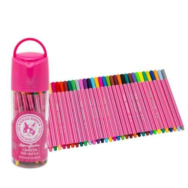 Imagem de Kit Caneta De Ponta Fina Com 36 Cores Da Rebecca Bonbon Escolar Colori