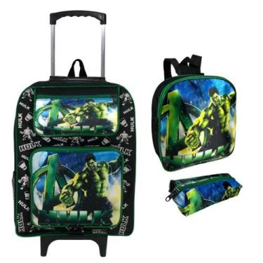 Imagem de Mochila Escolar Infantil Kit Com Lancheira Estojo Menino e Menina de C