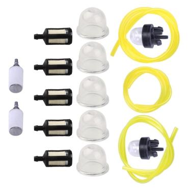 Imagem de Mangueira de linha de combustível de 1,82 m com lâmpada de primer de encaixe, lâmpada de primeira mão, filtro de combustível adequado para Zama Stihl Poulan Weedeater Craftsman Husqvarna Aparador de corrente