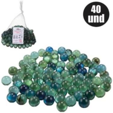 Imagem de 40 Bolinhas Gude Lisa Fubeca Escalda Pés Relax Vidro Natural - Home Go