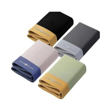 Imagem de Cuecas Boxer De Algodão Masculinas De Tamanho Grande Confortáveis E Am