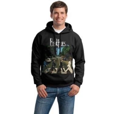 Imagem de Moletom Preto Banda The Beatles C/Capuz Bomber Rock-Unissex