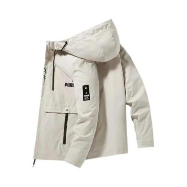 Imagem de Jaqueta Masculina Corta-Vento Com Capuz Para Outono/Inverno, Casual, L