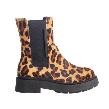 Imagem de Bota Feminina Coturno Couro Dayane Magalhães Animal Print, Leopardo av