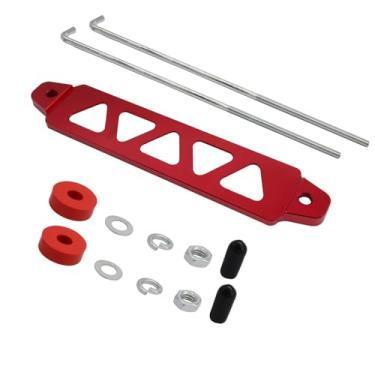 Imagem de Zorfeter Kit de retenção de bateria de 21,6 cm, suporte de amarração de bateria de liga de alumínio, parafusos J de aço inoxidável, bandeja universal de bateria para proprietários de carros, SUV, RV