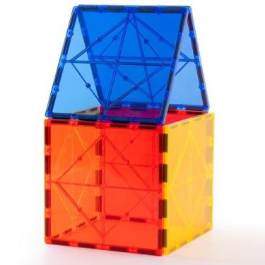 Imagem de Blocos de construção magnéticos Gemmicc 8 peças para crianças com plac