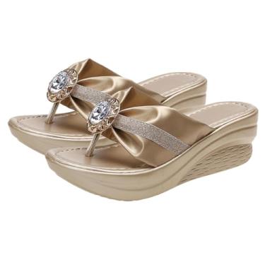 Imagem de 1 Par Chinelos De Plataforma Sandálias Para Mulheres Sandálias Femininas Deslizantes Sandálias De Tanga Para Mulheres Chinelos Para Mulheres Chinelos Sensuais Senhorita De Praia Pu