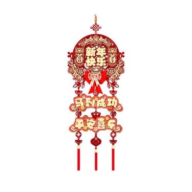Imagem de CarpNettore Enfeite de Ano Chinês 2026, Decoração de Festa do Festival da Primavera, Pingente de Porta Tradicional da Sorte para o Ano Lunar, Style H