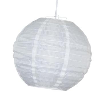 Imagem de Fenteer Abajur para Lanterna Externa, Abajur para Luminária Pendente, Design Vintage Clássico, Capa para Luminária Suspensa para, Jardim ou Sacada, Branco, 27cmx30cm