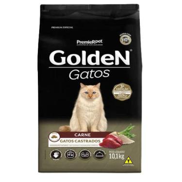 Imagem de Ração Golden Gatos Castrados Carne 10,1kg