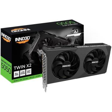 Imagem de Placa de Vídeo Inno3D RTX 5050 8GB TWIN X2 Nvidia GeForce, 8GB, GDDR6,DLSS 4-N50502-08D6-174071N-Unissex