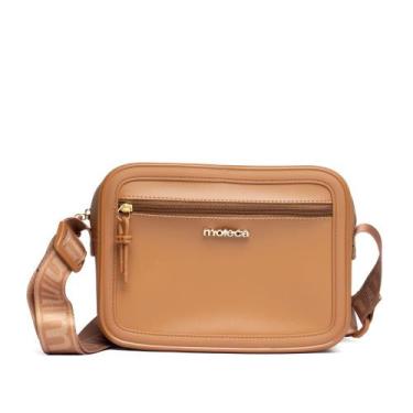 Imagem de Bolsa Feminina Moleca Transversal Bolso Frontal Média Caramelo, Carame