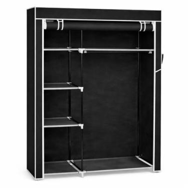 Imagem de Guarda Roupa Dobrável Organizador Armário Portátil Multiuso (Preto)