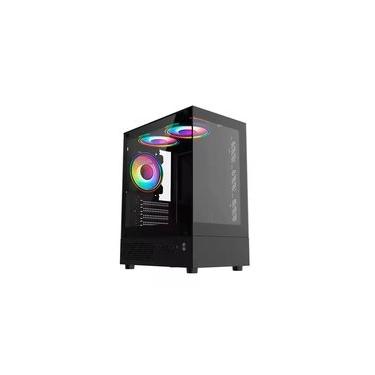 Imagem de Gabinete Liketec Quest, Frontal e Lateral em Vidro, 3x Fan Rainbow - LC-MX-QUEST-SF