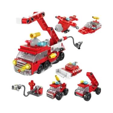 Imagem de Conjunto De Blocos De Montar De Caminhão De Bombeiros Da Cidade Com 14