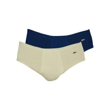 Imagem de Kit com 3 Cuecas Slip Zorba com Abertura 172 Plus Size Colorido, Azul 