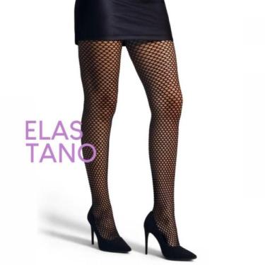 Imagem de Kit com 2 Meias Calça Arrastão Feminina Selene 9980, M, Preto