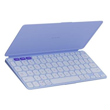 Imagem de Logitech Teclado Bluetooth portátil Keys-to-Go 2 para tablet com capa embutida, teclado sem fio fino e compacto para Windows, Android, Linux, iPad, iPhone, Mac, Apple TV - Lilás
