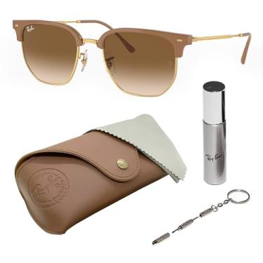 Imagem de Ray-Ban RB4416 NOVO CLUBMASTER Óculos de sol quadrados redondos para homens e mulheres...