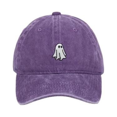 Imagem de Boné De Beisebol Bordado Com Padrão De Fantasma De Halloween Para Home