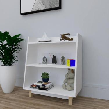 Imagem de A Estante Infantil Branca Organizadora para Brinquedos e Livros é idea