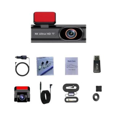 Imagem de Câmera Veicular 4K Ultra HD Com Gravação Em Loop, Monitoramento De Est