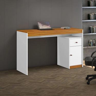 Imagem de Mesa Escrivaninha Madrid Mavaular Cor:branco/acetinado