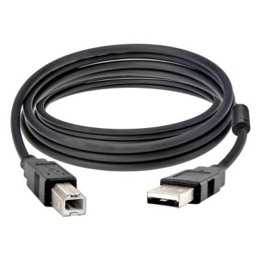 Imagem de Cabo USB 2.0 AM+BM 2 Metros para impressoras OS-495 Preto