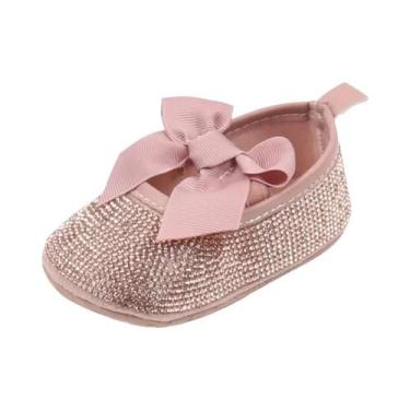 Imagem de Tênis Brilhante Com Laço De Diamante Para Meninas Pequenas, Sapatos Bo