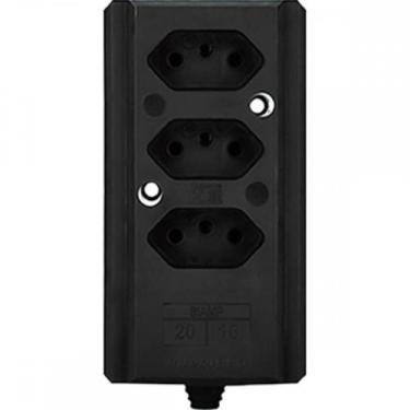 Imagem de Tomada Barra Intern.B Tripla 2P+T20A Preto - INTERNEED, Preto