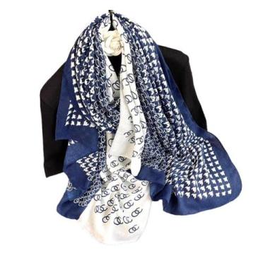 Imagem de Cachecol Lenço Xale Feminina Longa Estampado 180 X 90cm Frio - D Prese