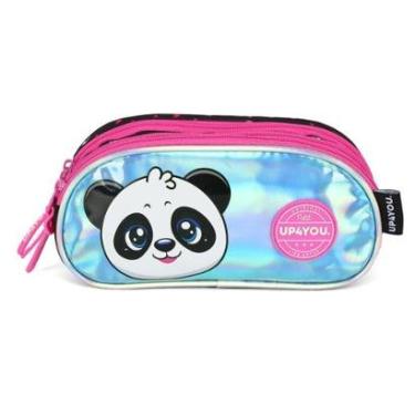 Imagem de Estojo Escolar Up4You Luxcel Panda Pink Preto-Feminino